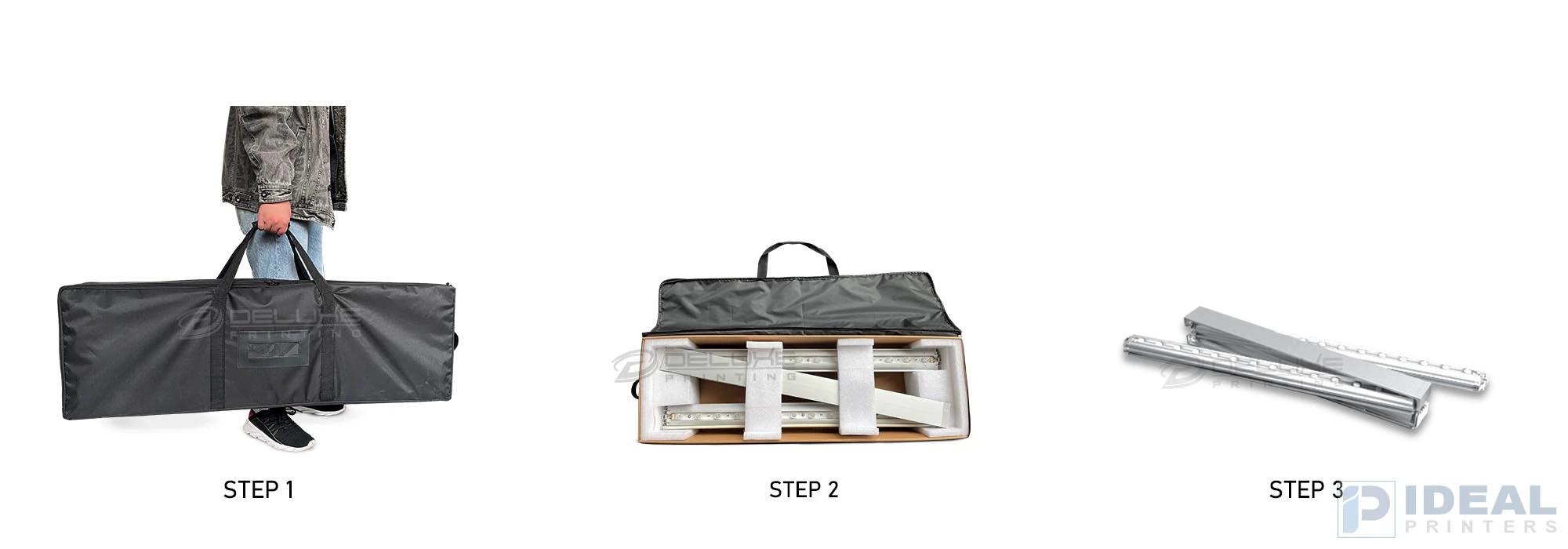 Snapfold Backlit Standee Bag Setup Lahore
