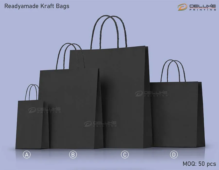 Kraft Bags Black Printing Lahore