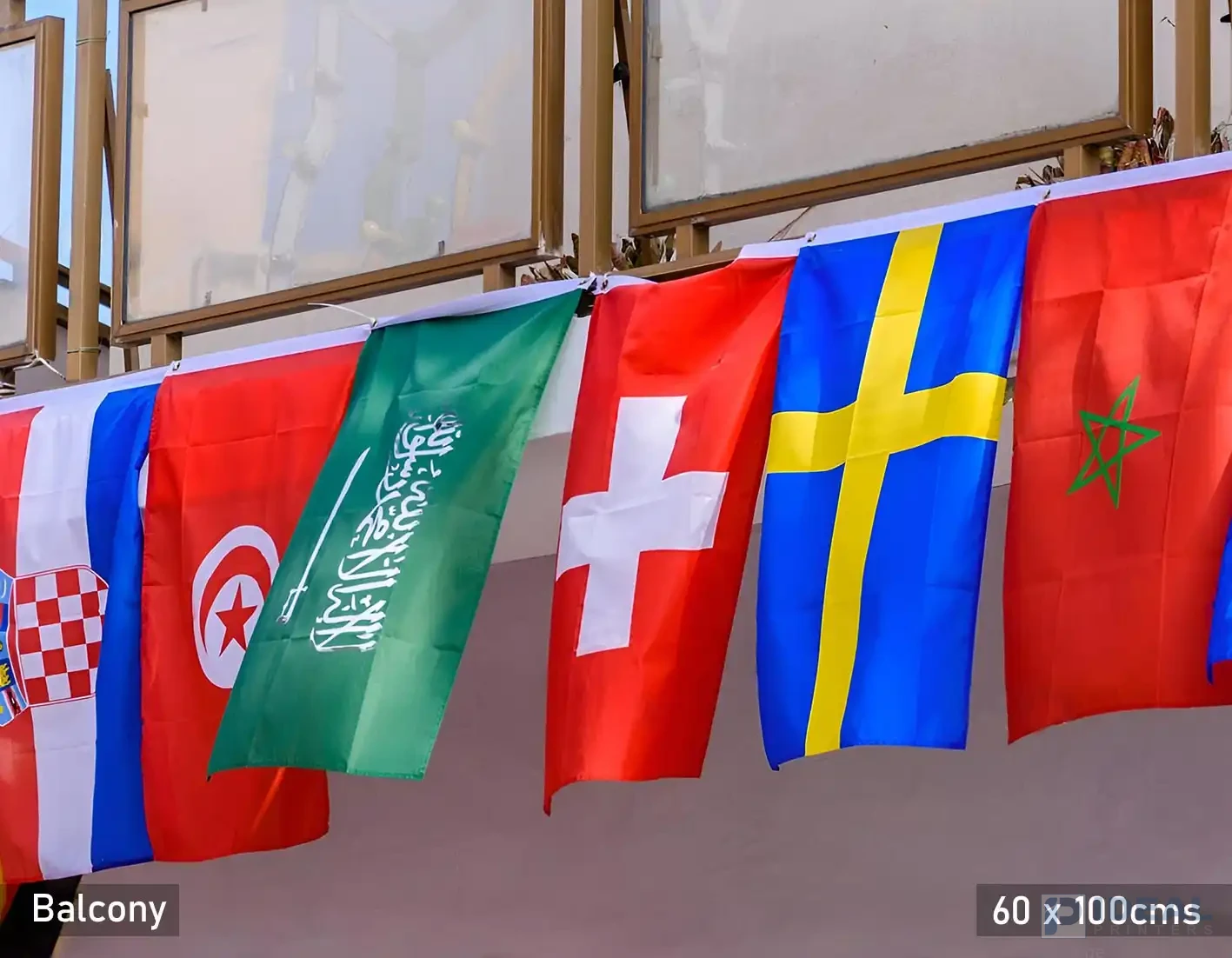 balcony bunting flag