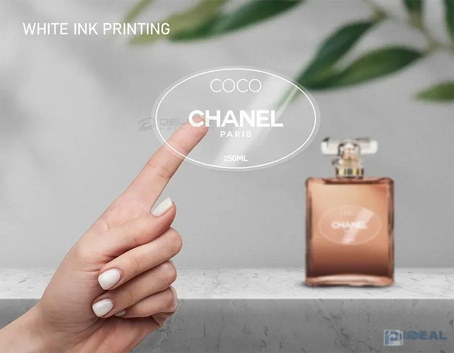 White Ink Clear Stickers Lahore