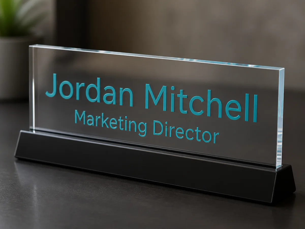 Acrylic Plate with Etching & Colored Letters Lahore