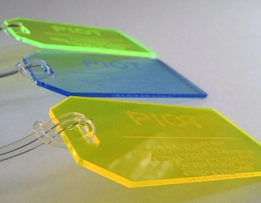 Colored Acrylic with Laser Engraved Labels Lahore