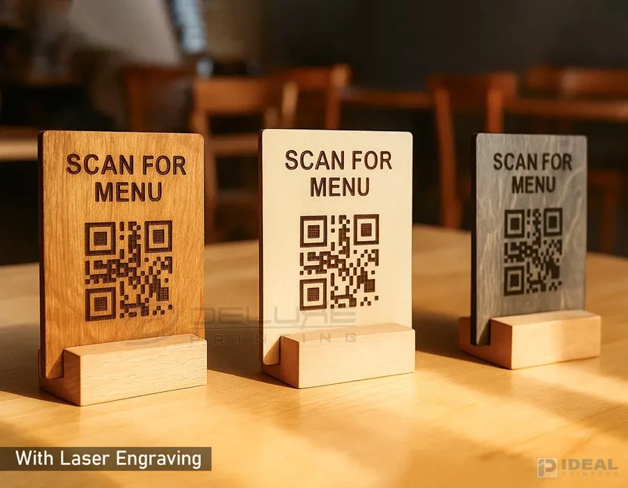 Wooden Base & Plate with Laser Engraving