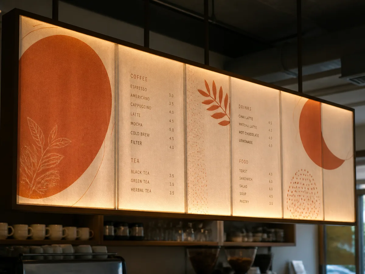 Menu Board Fabric Light Box Lahore