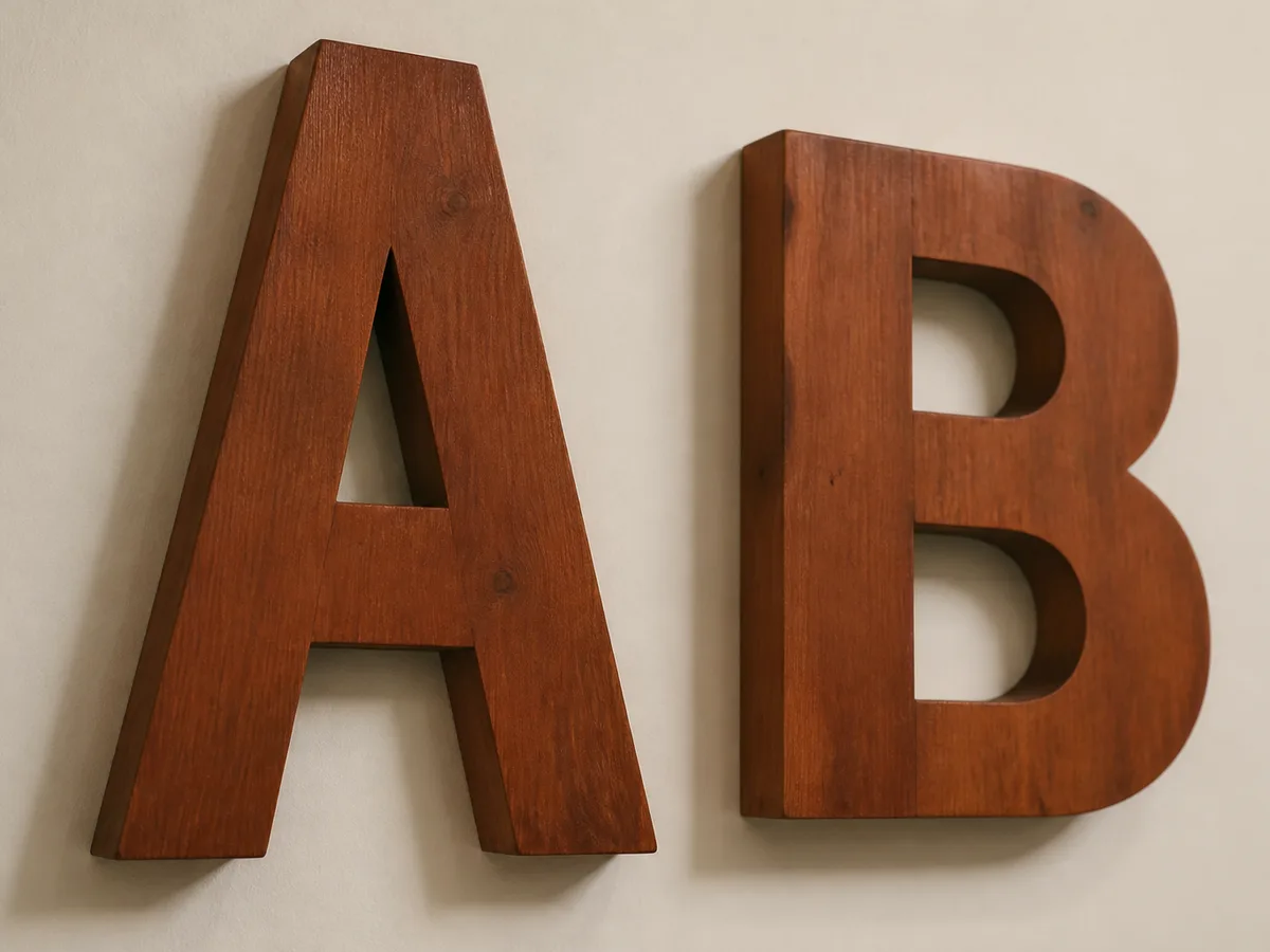 Wooden Plate with Revers Cut Letters Lahore