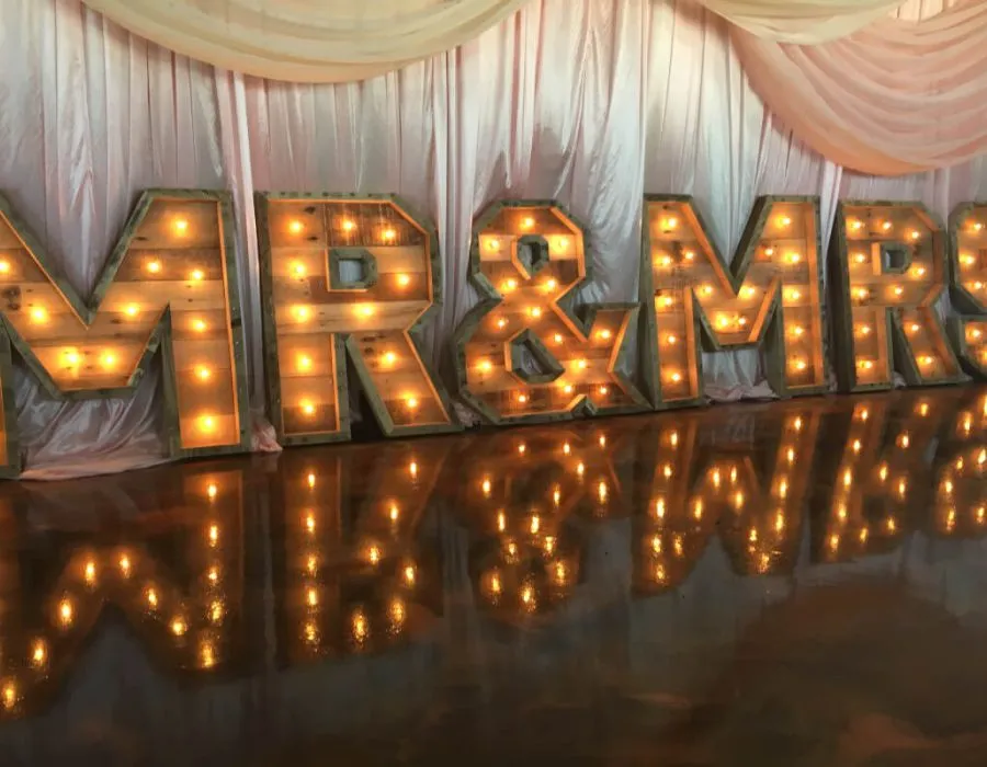Solid Wooden Letters with LED Bumb Lahore