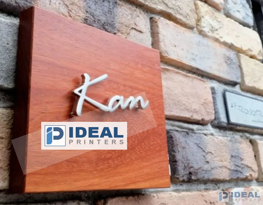 Wooden Plate with SS 3D Letters Lahore