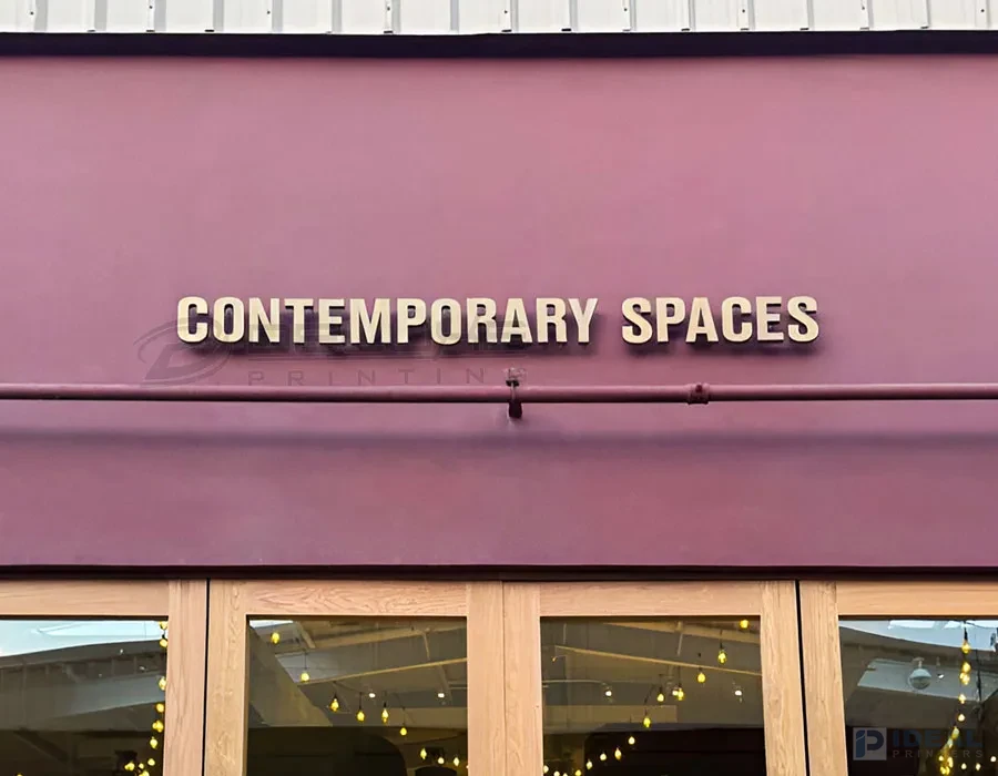 SS with Gold Platting Unlit Signage