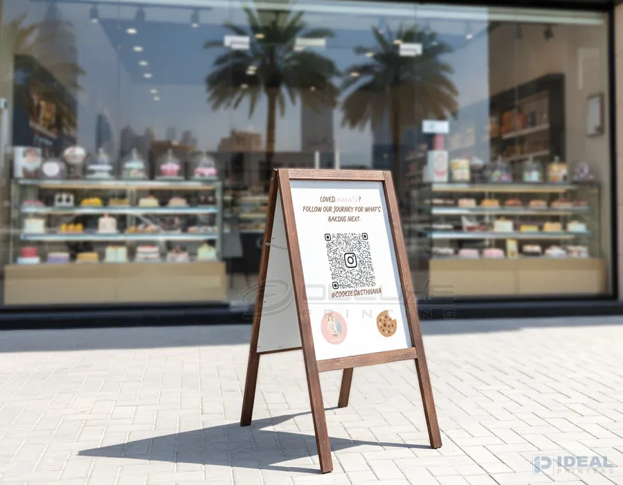 Wooden Stand with Vinyl Cut Letters / Digital Printing Lahore