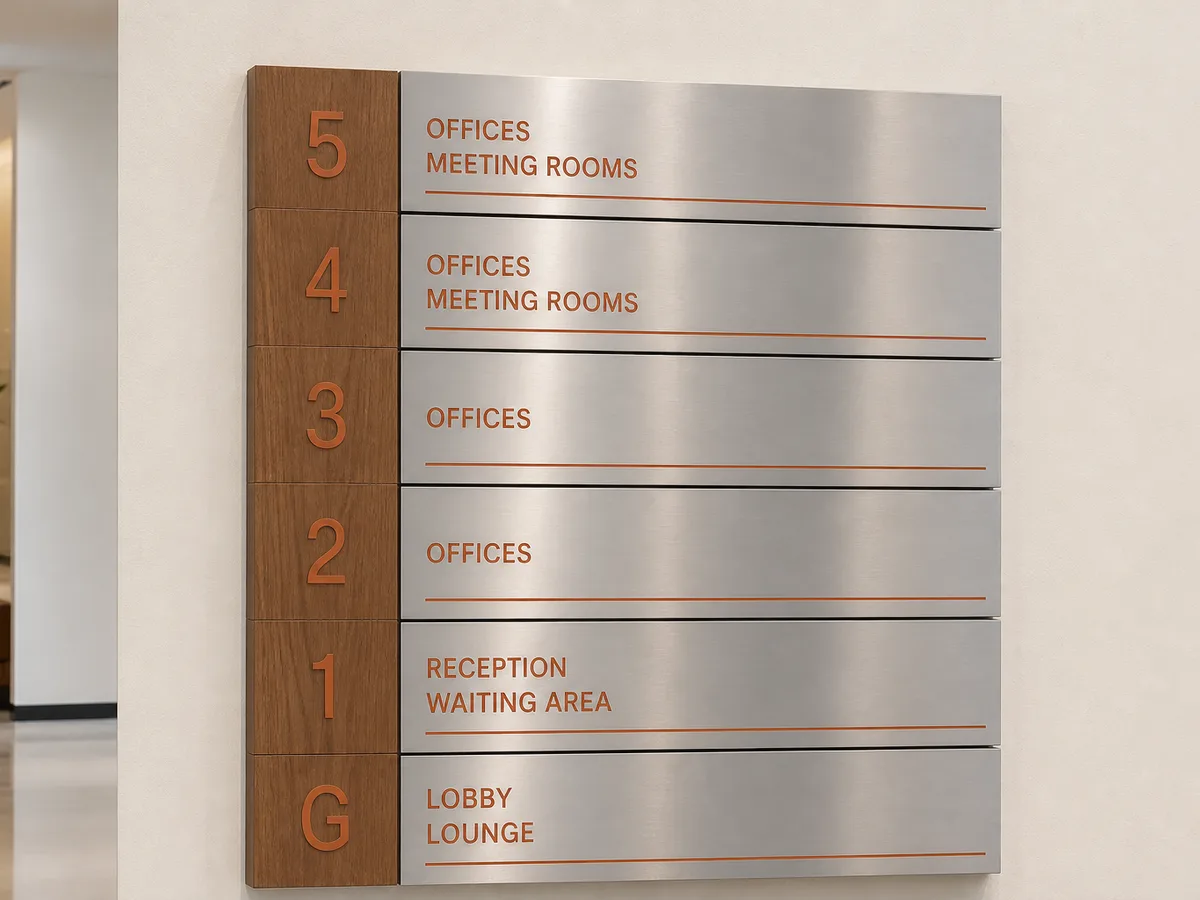 Wooden Base + Acrylic Plates + 3D Acrylic Letters Signage Lahore